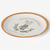 かわいい醜いセーター冬トナカイ任意の年齢誕生日 ペーパープレート (アングル)