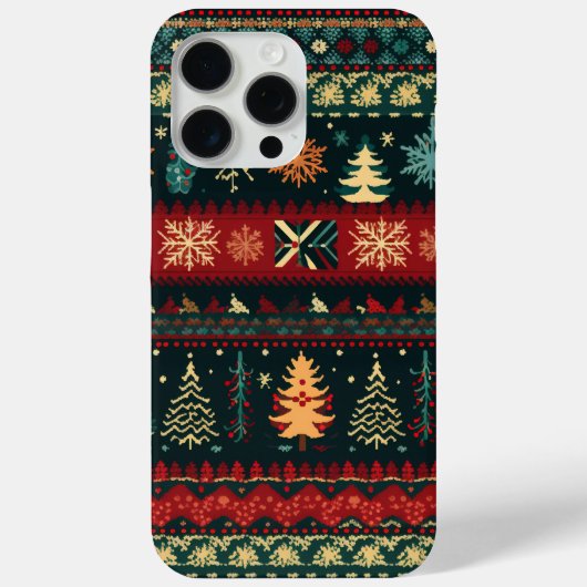 かわいい醜いセーター柄のクリスマス Case-Mate iPhoneケース (裏面)