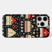 かわいい醜いセーター柄のクリスマス iPhoneケース (裏面横)