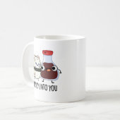 かわいい醤油プリンしょうゆ入れてね コーヒーマグカップ (正面左)