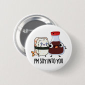 かわいい醤油プリンしょうゆ入れてね 缶バッジ (正面&裏面)