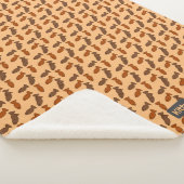 かわいい重ね魚のおやつり柄 – 猫の名前 シェルパブランケット (3/4)