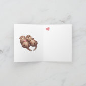 かわいい重要なオッターシーアニマルプニー誕生日 カード (内部)