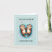 かわいい重要なカップルおもしろいバレンタイン カード (正面)