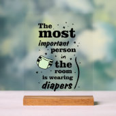 かわいい重要なベビーユニセックス子供部屋 アクリルサイン (ニュートラル)