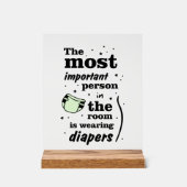 かわいい重要なベビーユニセックス子供部屋 アクリルサイン (正面)