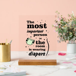 かわいい重要なベビーユニセックス子供部屋 アクリルサイン
