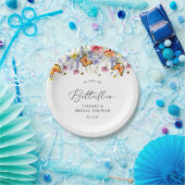 かわいい野の花と蝶 花のブライダルシャワー ペーパープレート (パーティー)