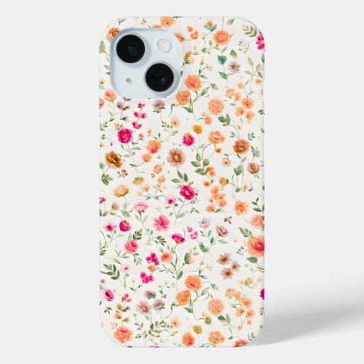 かわいい野の花の模様 Case-Mate iPhoneケース (裏面)