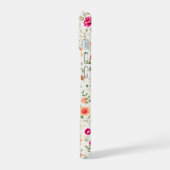 かわいい野の花の模様 iPhone 15ケース (左側面)