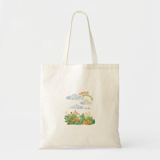 かわいい野の花 トートバッグ (正面)