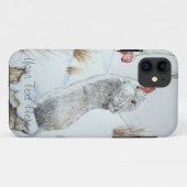 かわいい野ネズミの冬の雪景色 Case-Mate iPhoneケース (裏面(横))