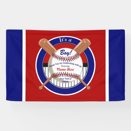 かわいい野パーソナライズされた球のベビーシャワーバナー 横断幕 (横)