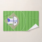 かわいい野パーソナライズされた球ブルー バスタオルセット (ハンドタオル)