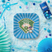 かわいい野球おもしろい子犬1日の誕生日 ペーパープレート (パーティー)