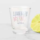 かわいい野球のお母さん ショットグラス (裏面)