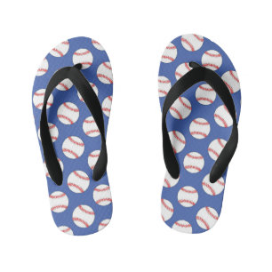 かわいい野球のスポーツパターンビーチサンダル キッズビーチサンダル