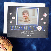 かわいい野球のブラックボード誕生日写真ありがとうございます ポストカード