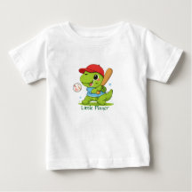 かわいい野球の恐竜TレックススポーツTシャツ