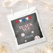 かわいい野球の黒板子供の誕生日ありがとう フェイバーバッグ (クリップ留めされた状態)