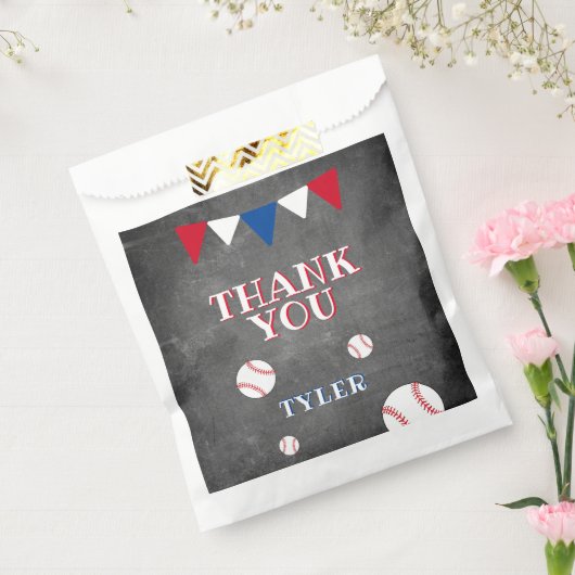 かわいい野球の黒板子供の誕生日ありがとう フェイバーバッグ (封をした状態)
