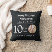 かわいい野球スポーツボールベビー誕生統計子供部屋 クッション (ブランケット)