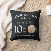 かわいい野球スポーツボールベビー誕生統計子供部屋 クッション (ブランケット)