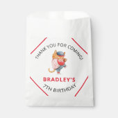 かわいい野球スポーツ少年誕生日パーティーありがとう フェイバーバッグ (正面)