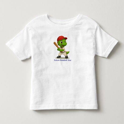 かわいい野球ダイノシャツ トドラーTシャツ (正面)