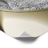 かわいい野球パパフレーム自分の写真を作成 ポスター (角)