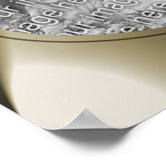 かわいい野球パパフレーム自分の写真を作成 ポスター (角)