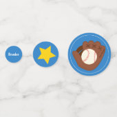 かわいい野球ボーイ誕生日 コンフェッティ (裏面)