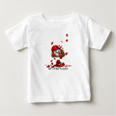 かわいい野球ラブデザイン ベビーTシャツ (正面)