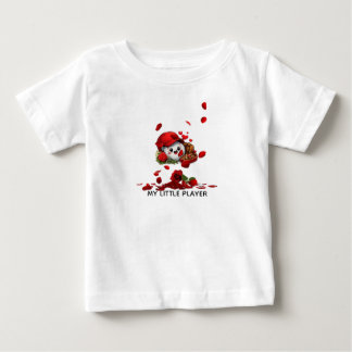 かわいい野球ラブデザイン ベビーTシャツ