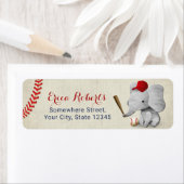 かわいい野球象ボーイヴィンテージ ラベル