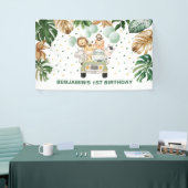 かわいい野生のジャングルサファリアニマルパレード 横断幕 (トレードショー)