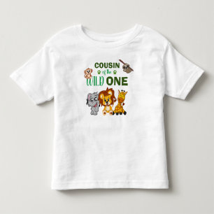 かわいい野生のジャングルサファリ動物のいとこ動物園 トドラーTシャツ
