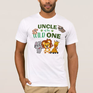 かわいい野生のジャングルサファリ動物のおじさん Tシャツ