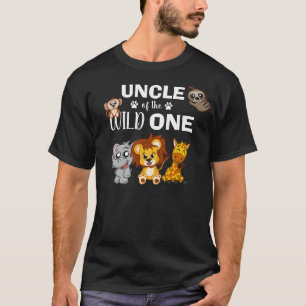 かわいい野生のジャングルサファリ動物のおじさん Tシャツ