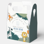 かわいい野生のジャングル動物の子供たち任意の年齢誕生日 フェイバーボックス (オープン)