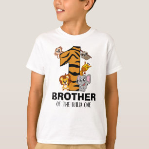かわいい野生のジャングル動物サファリ兄弟動物園 Tシャツ