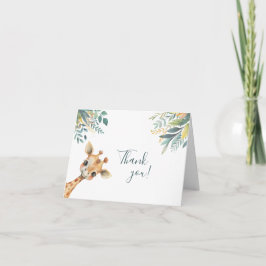 かわいい野生のジャングル動物 サンキューカード