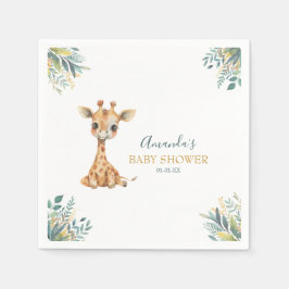 かわいい野生のジャングル動物 スタンダードカクテルナプキン