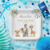 かわいい野生のジャングル動物 ペーパープレート (パーティー)