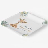 かわいい野生のジャングル動物 ペーパープレート (傾斜あり)