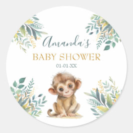 かわいい野生のジャングル動物 ラウンドシール