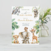 かわいい野生のジャングル動物 招待状 (スタンド正面)