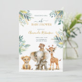 かわいい野生のジャングル動物 招待状 (スタンド正面)