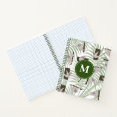 かわいい野生のスロー動物パターンジャングルモノグラム ノートブック (内部)