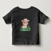 かわいい野生のヒポポタマス 赤ちゃん トドラーTシャツ (裏面)